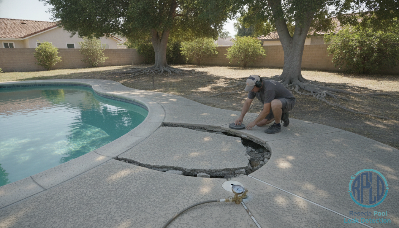 Underground Pool Plumbing Leaks in the San Fernando Valley: What Causes Them and How We Find Them
